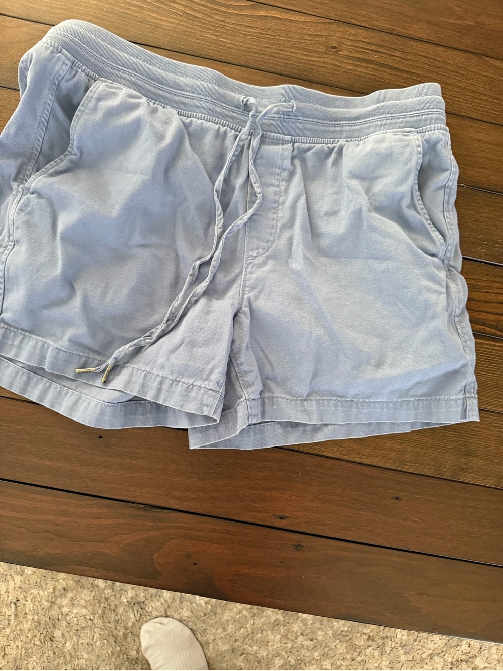 Orvis Women's Blue Shorts
Drawstring with Pockets Cotton Lyocell Size-L